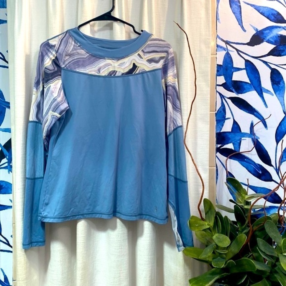 Sofibella Sweet Shots Long Sleeve Polyester & Spandex Athletic Top Size Large